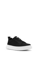 Men's Black Lace-Up Thick Sole Sneaker | Derimod
