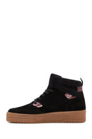 Kadın Siyah Süet Deri Bilekli Sneaker | Derimod
