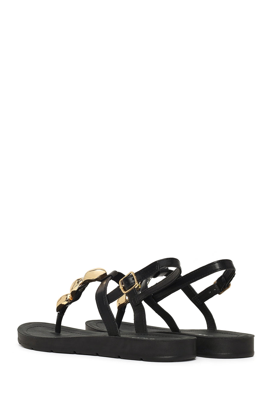 Woman Black Accessory Thong Sandals