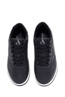Skechers Men's Black Uno Court Lace-Up Chunky Sole Sneakers | Derimod