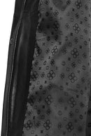 Luisa Women's Black Leather Jacket | Derimod
