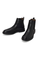 Male Black Leather Chelsea Boots | Derimod