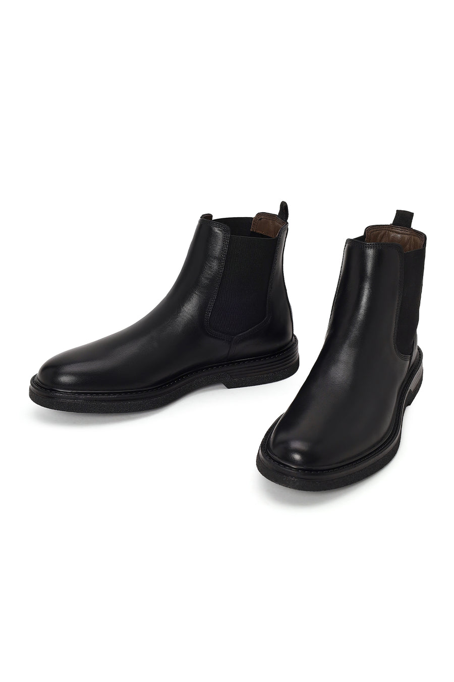 Male Black Leather Chelsea Boots