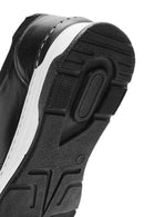 Woman Black Lace-Up Leather Sneaker | Derimod