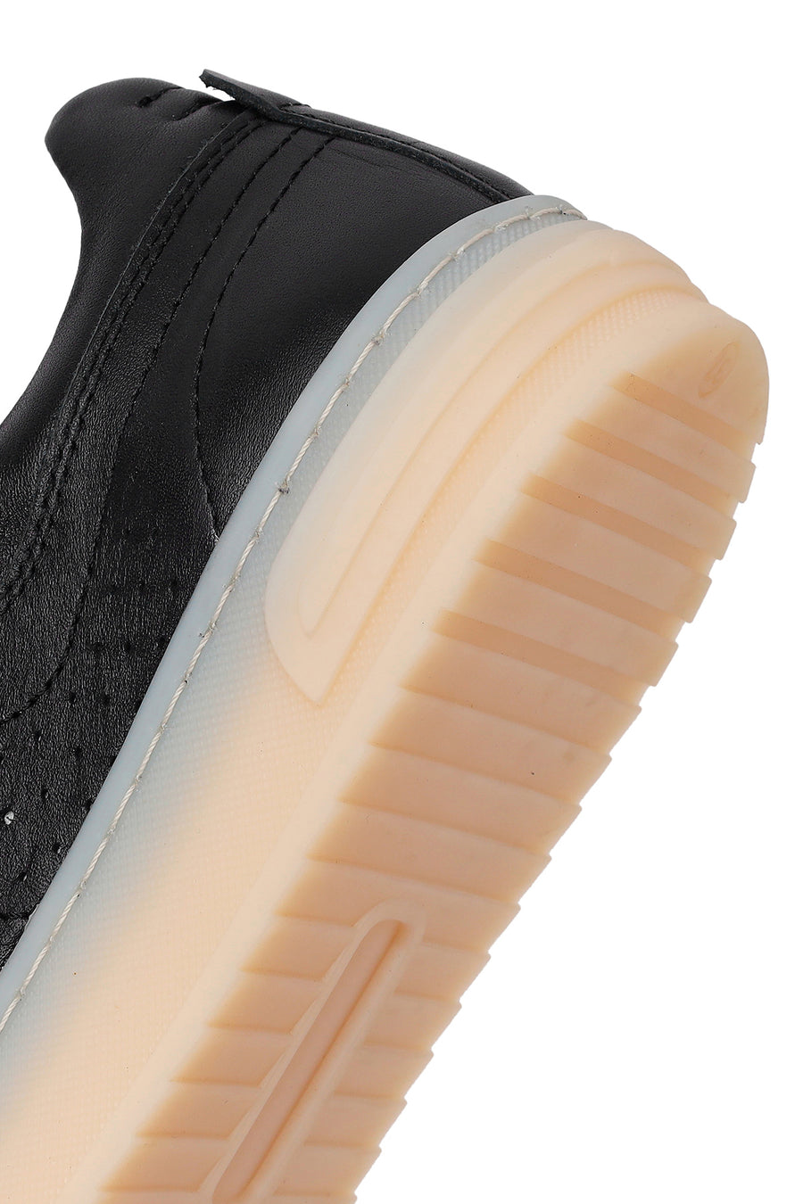 Kadın Siyah Bağcıklı Deri Sneaker