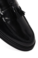 Erkek Siyah Püsküllü Deri Loafer | Derimod