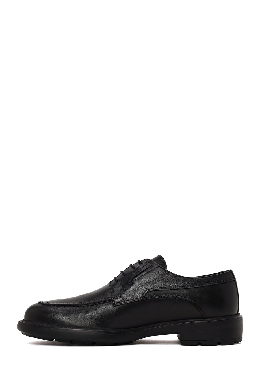 Male Black Lace-up Leather Casual Shoes