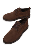 Male Brown Lace-up Nubuck Leather Casual Shoes | Derimod