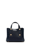 Women's Navy Blue Long Strap Mini Classic Handbag | Derimod