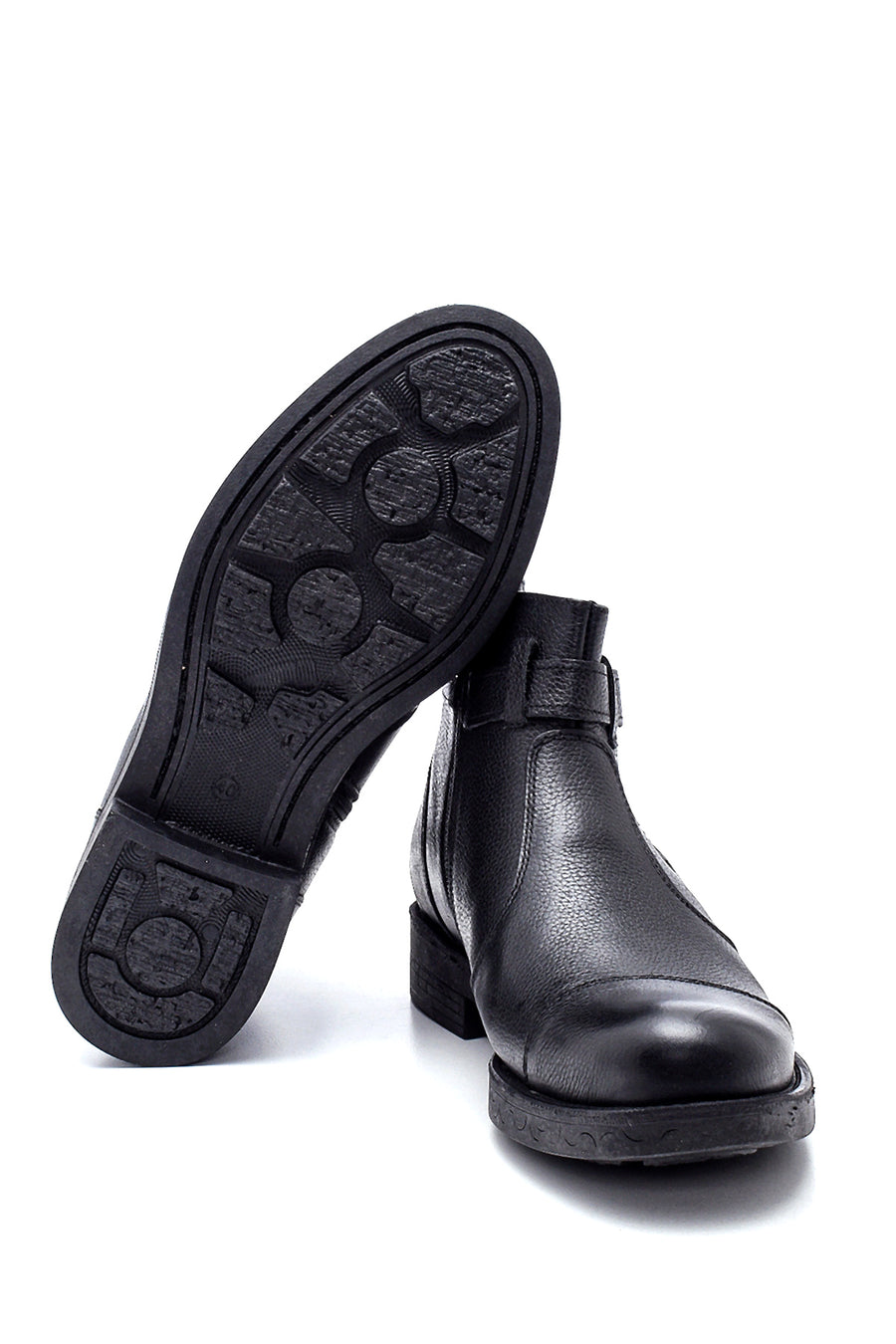 Men's Leather Zippered Boots