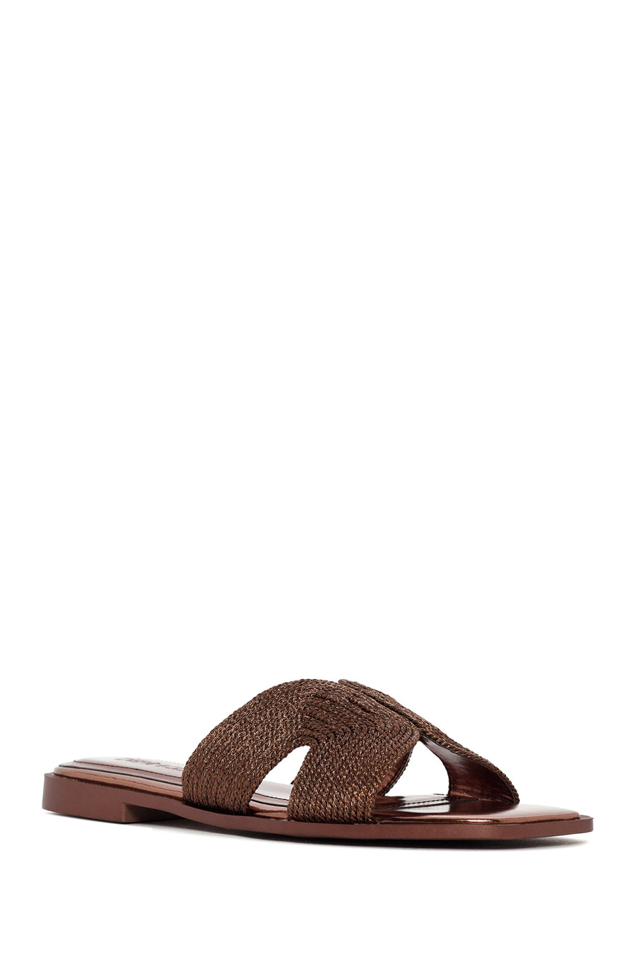 Women's Bronze Metallic Knitted Slippers