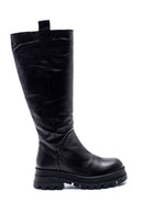 Women's Leather Zippered Boots | Derimod