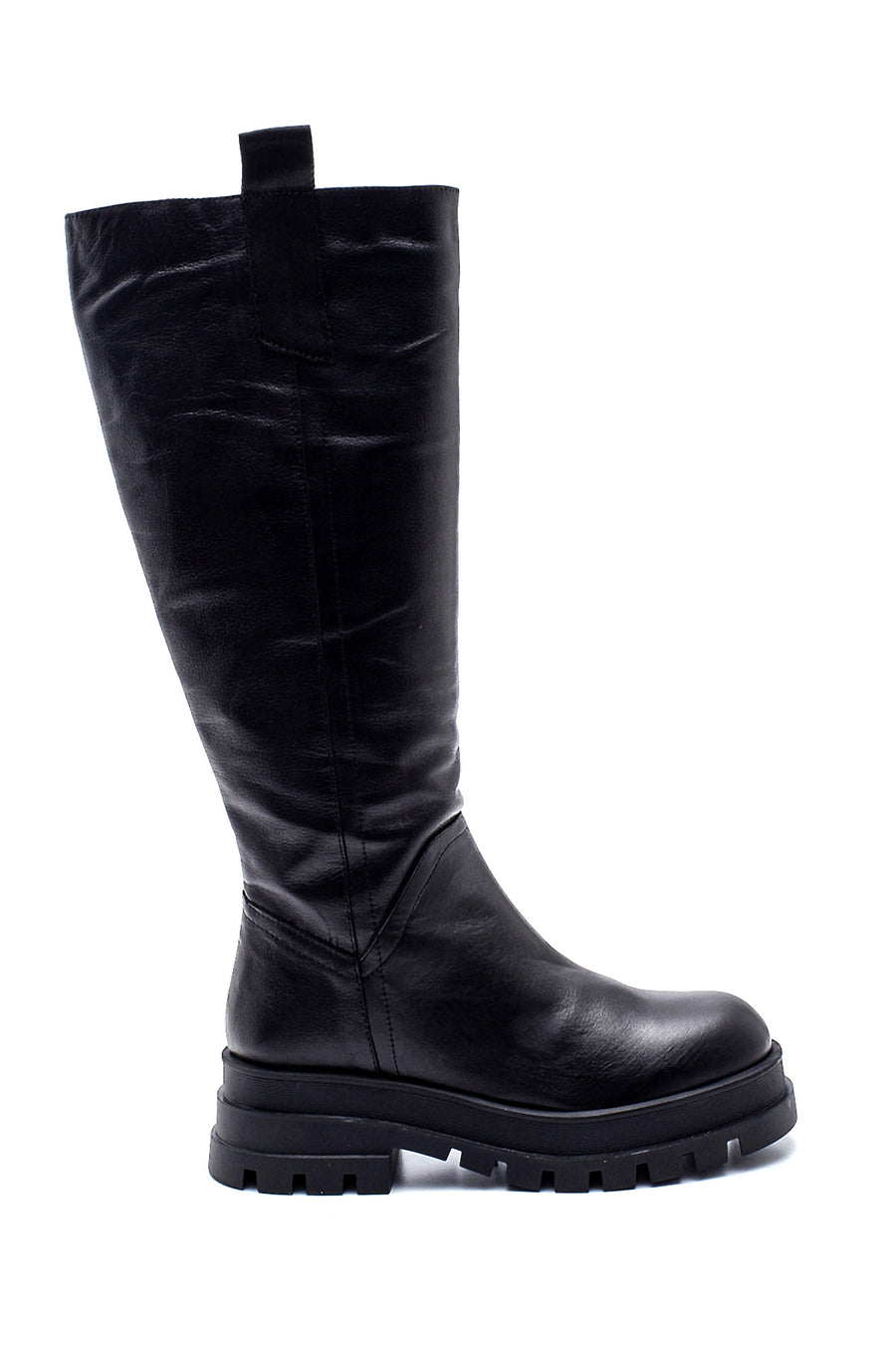 Women's Leather Zippered Boots 21WFD185618 | Derimod