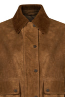 Freedom Woman Camel Oversize Suede Leather Jacket | Derimod