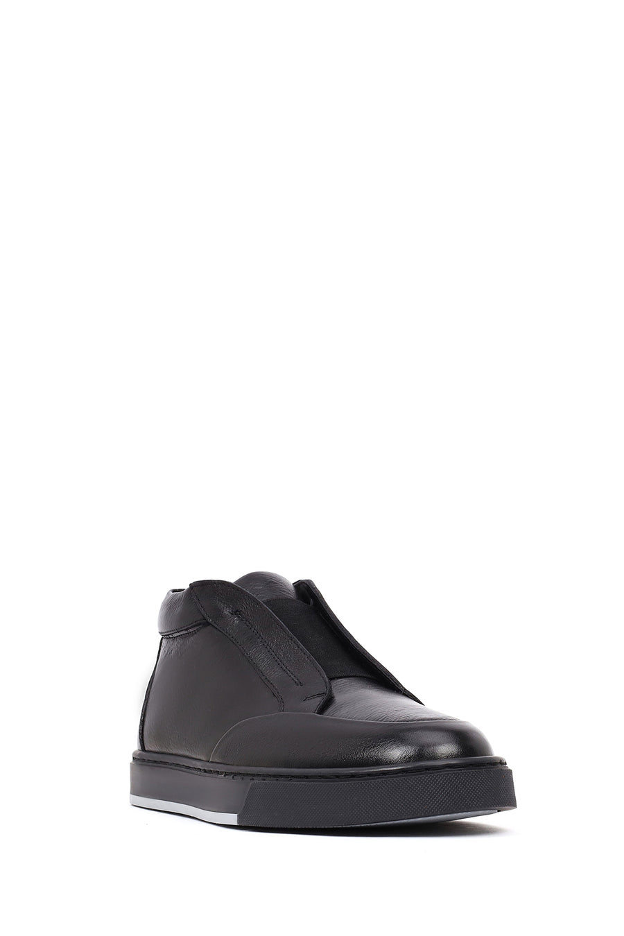 Men's Black Leather Sports Boots