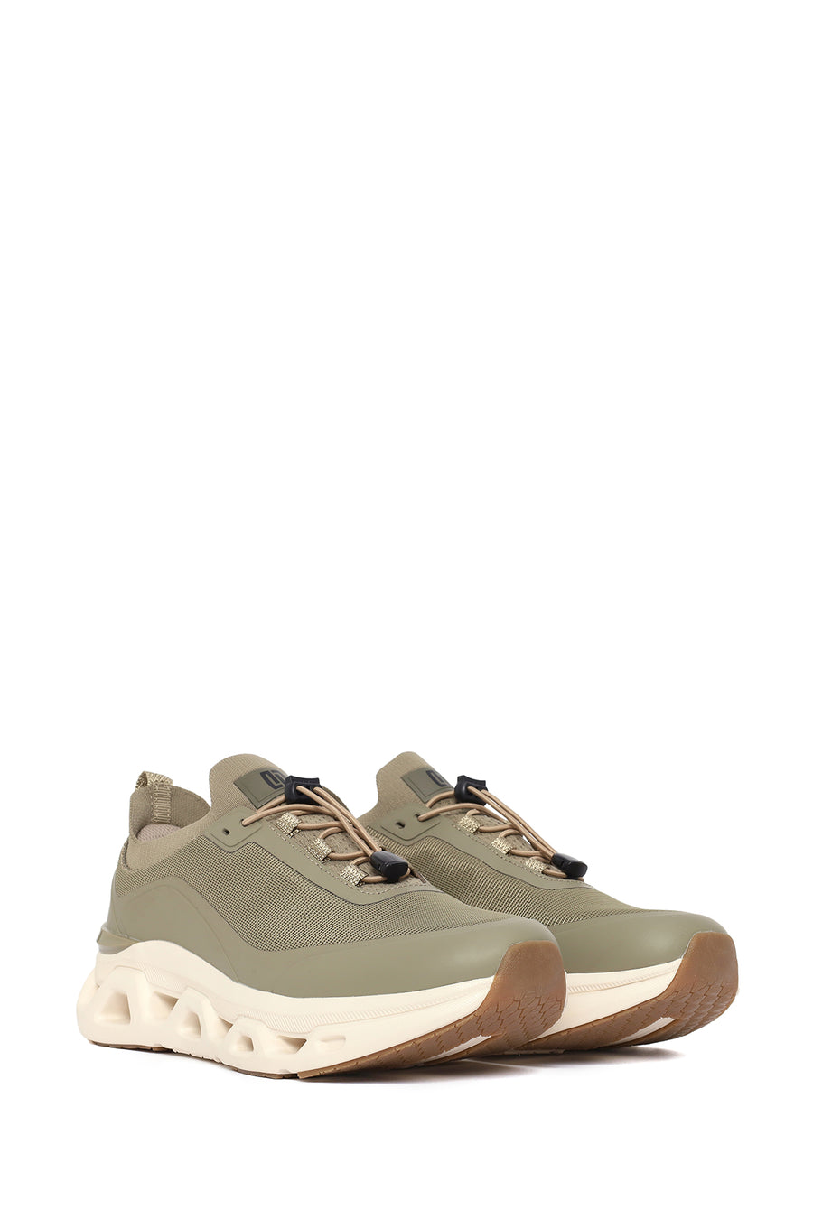 Derimod Zero Erkek Haki Kalın Tabanlı Bağcıklı Kumaş Sneaker