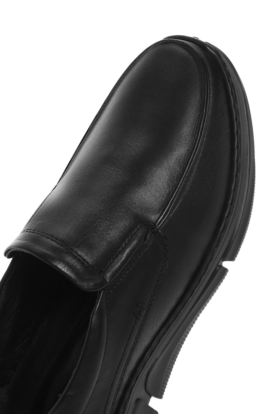 Men's Black Leather Comfort Loafer
