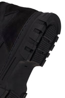 Male Black Lace-Up Chunky-Soled Nubuck Leather Casual Boots | Derimod