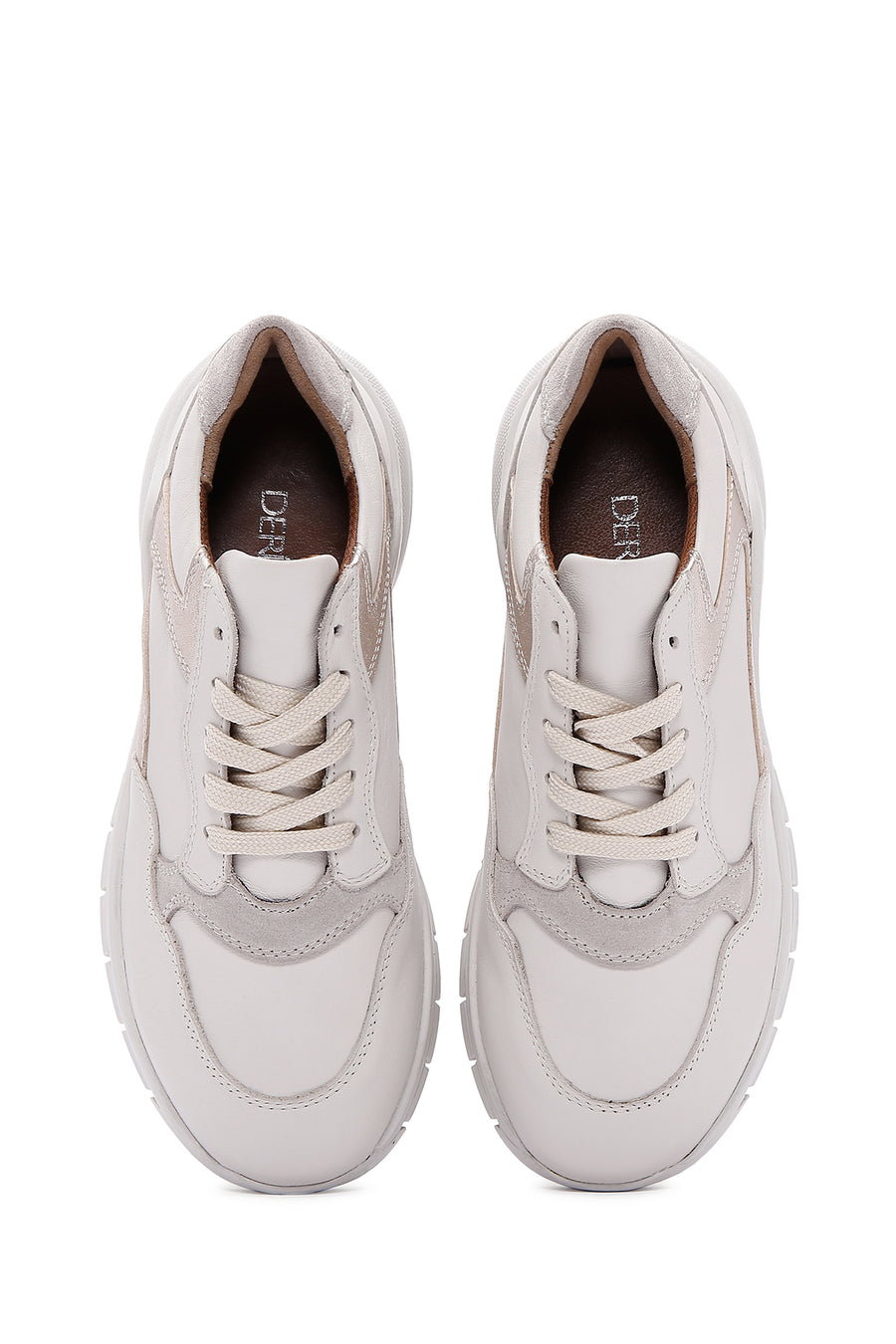 Women's Beige Leather Sneaker