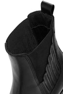 Women's Black Leather Chelsea Boots | Derimod