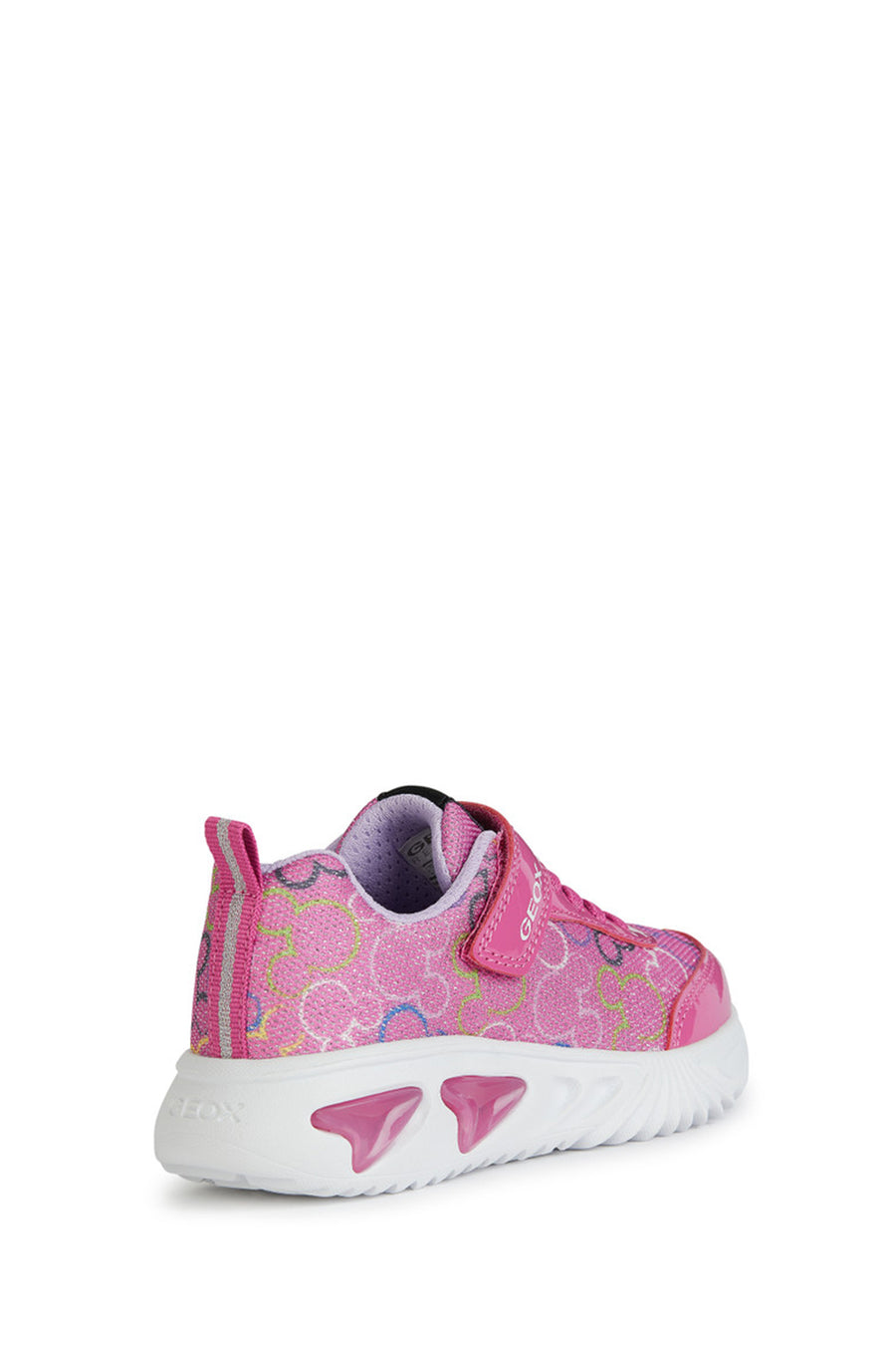 Geox Girls Fuchsia Assister Banded Fabric Sneakers