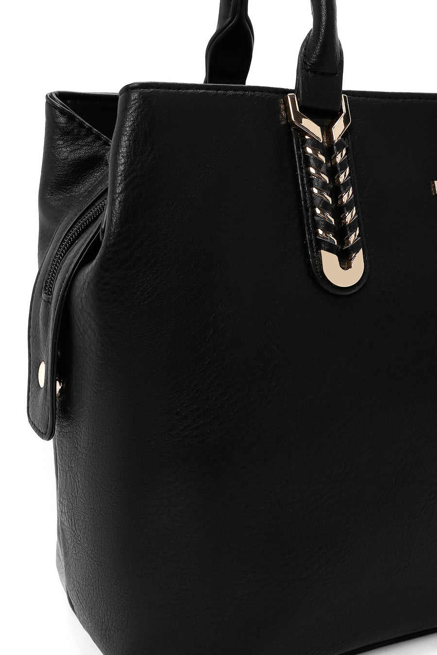 Woman Black Long-Strap Shoulder Bag