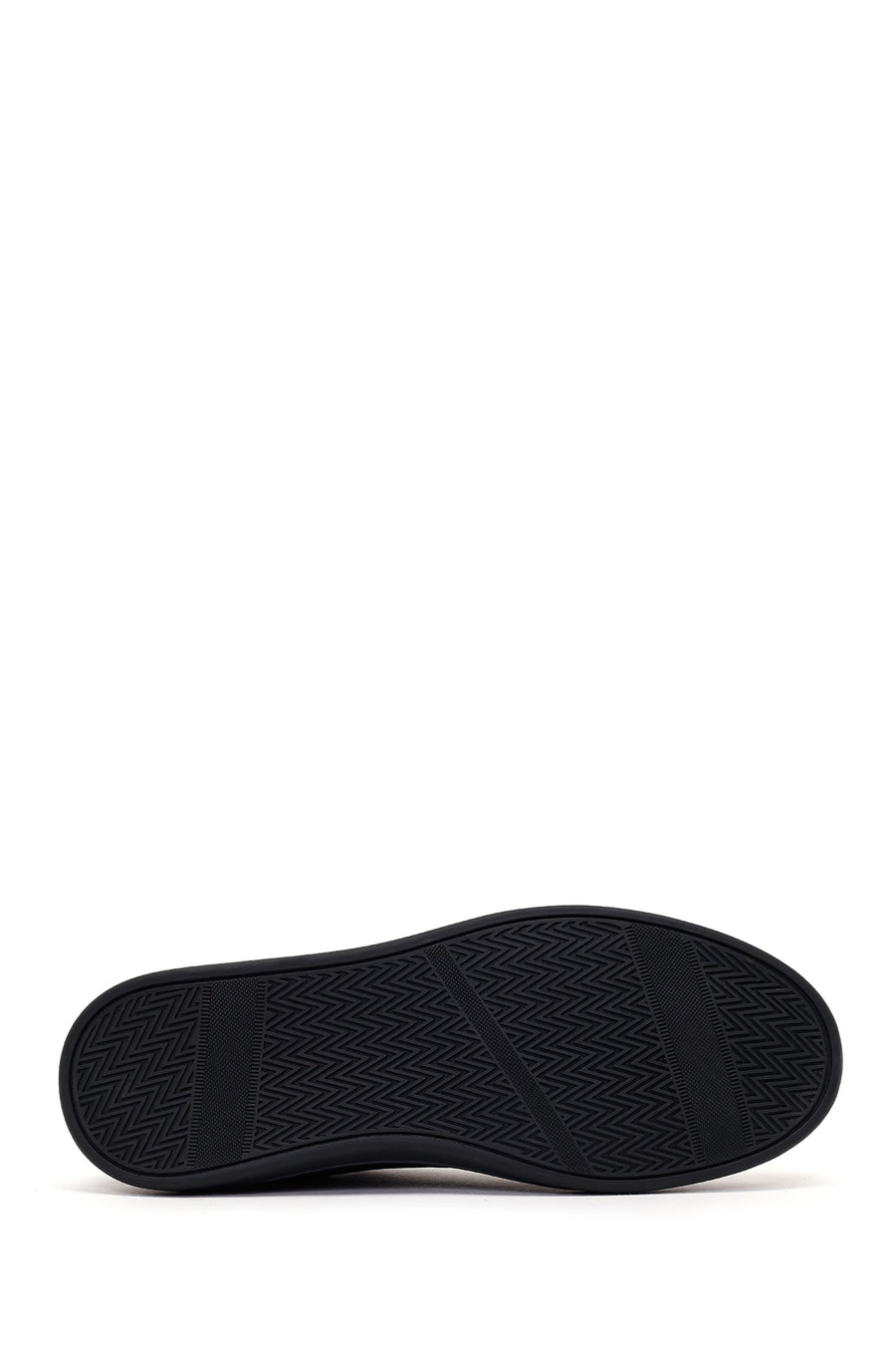Male Black Lace-Up Nubuck Leather Casual Sneakers
