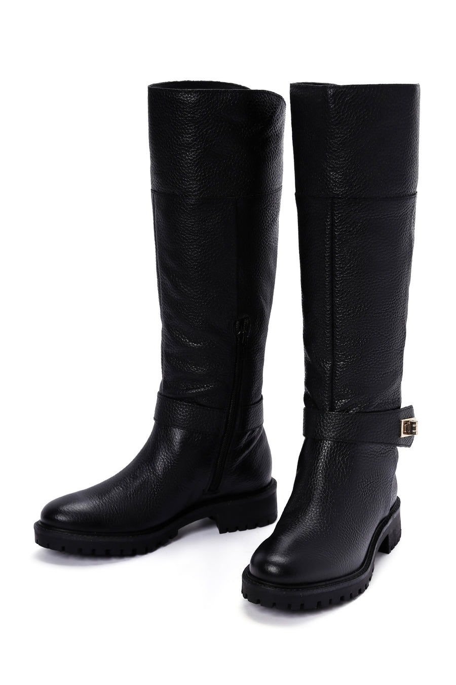 Geox Women's Black Zippered Leather Boots