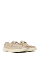 Men's Beige Lace-up Suede Leather Casual Shoes | Derimod