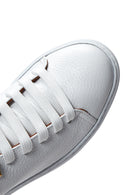 Kadın Beyaz Bağcıklı Deri Sneaker | Derimod