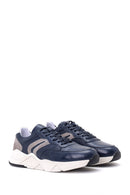 Men's Suede Detailed Leather Sneaker | Derimod