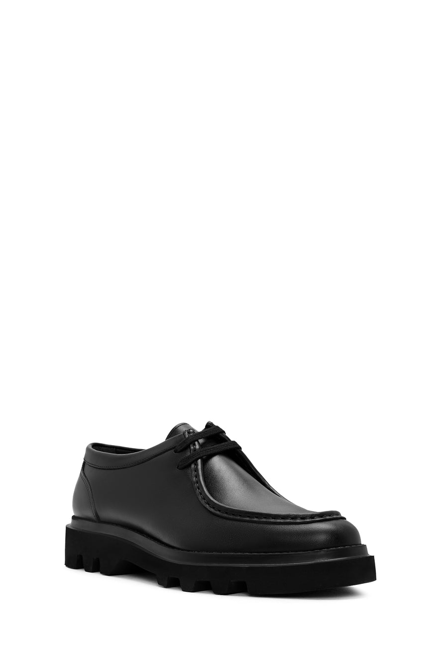 Men's Black Lace-up Leather Casual Shoes