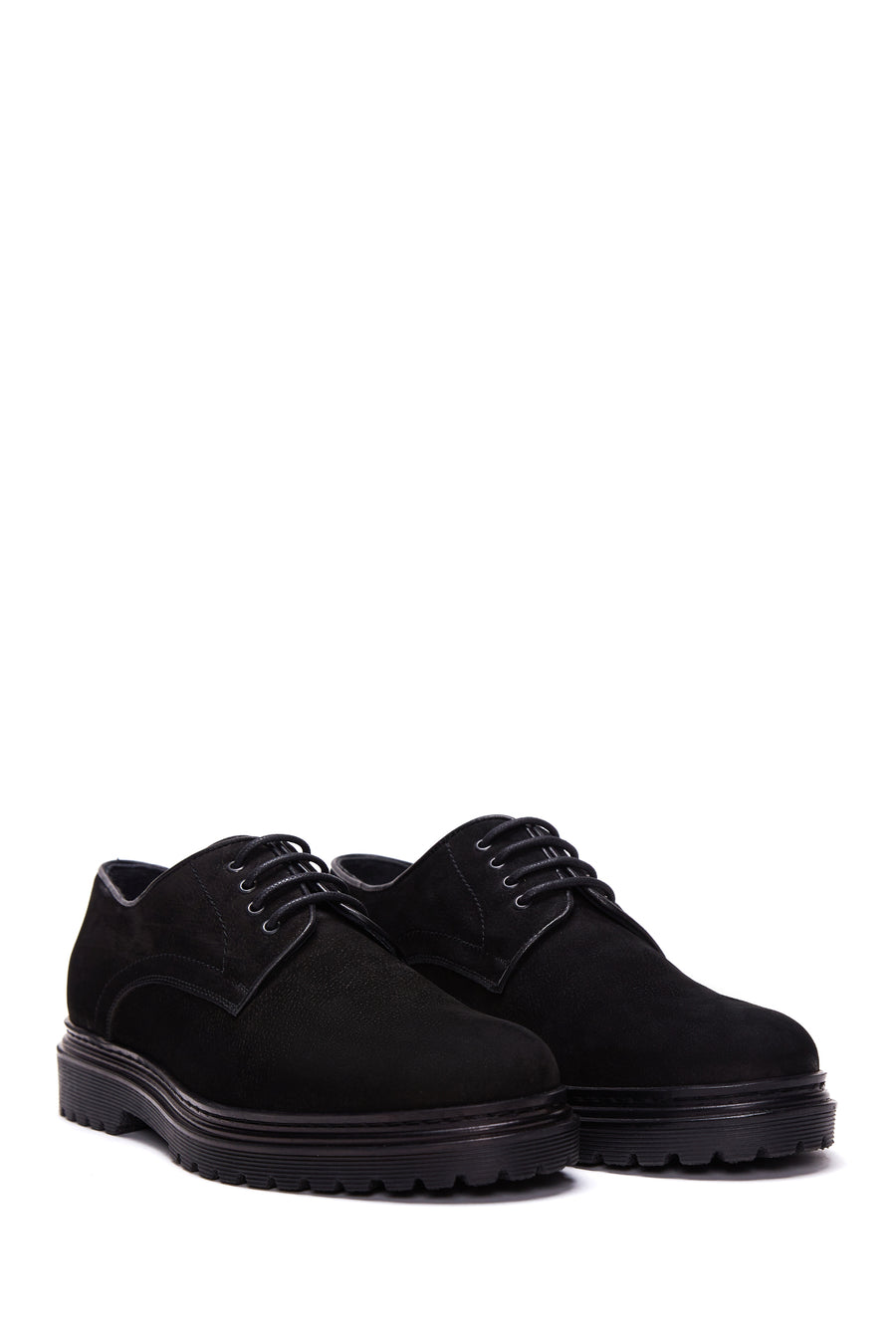 Men's Black Nubuck Leather Shoes