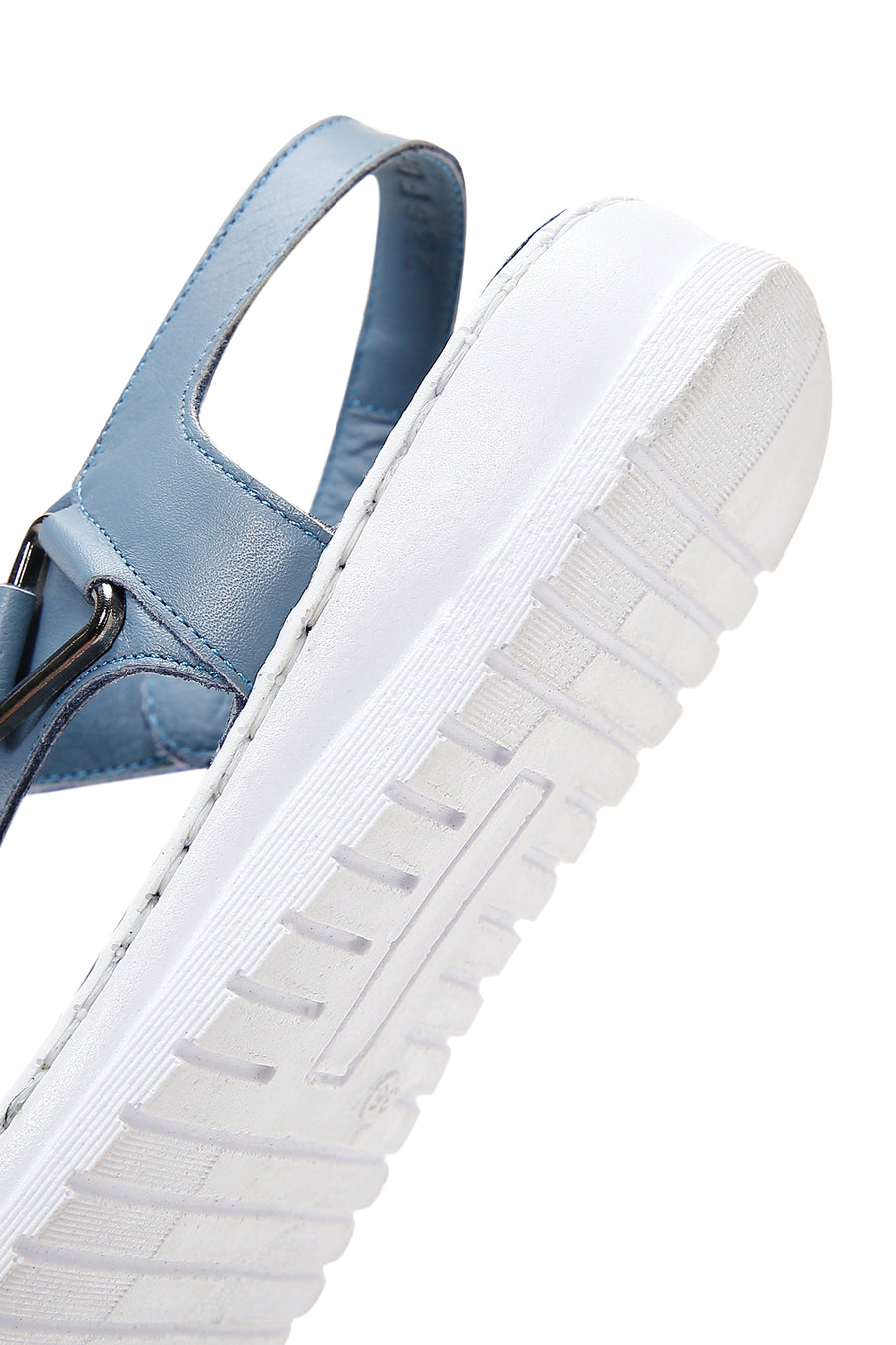 Kadın Mavi Deri Comfort Sandalet