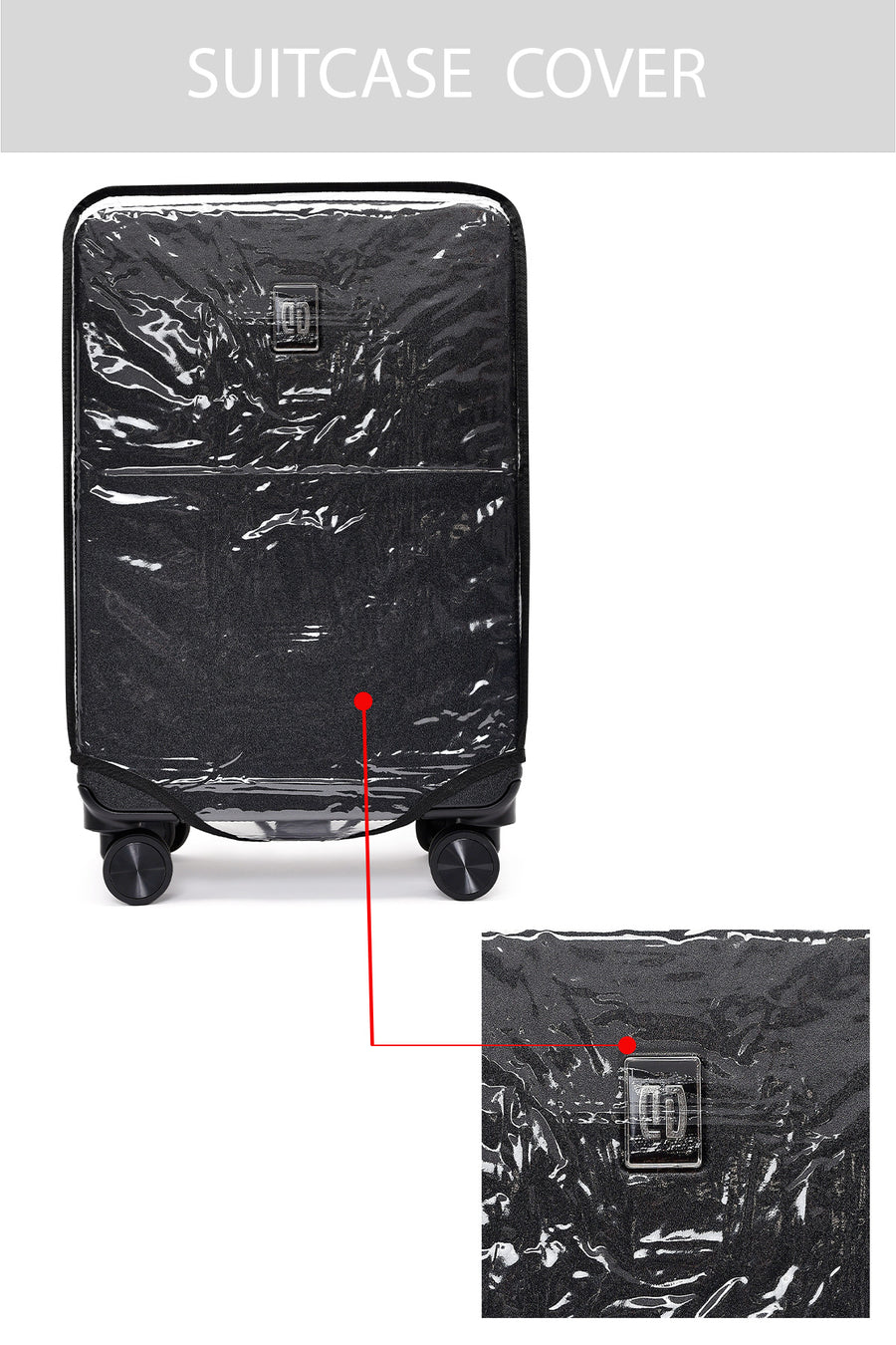 Unisex Black Cabin-Size Suitcase