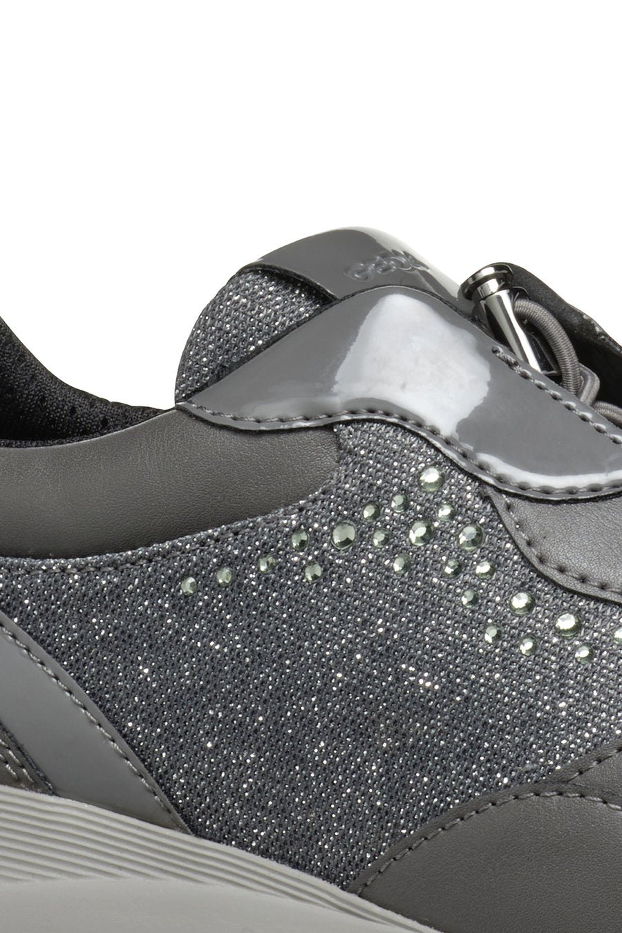 Geox Women's Grey Alleniee B Stone Detailed Sneaker