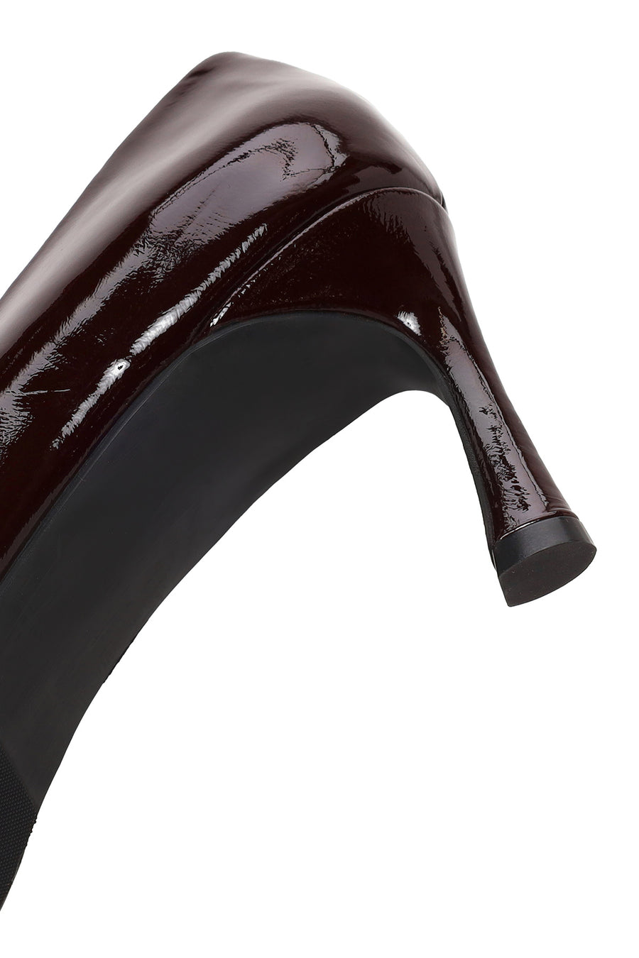 Kadın Bordo İnce Topuklu Rugan Deri Stiletto