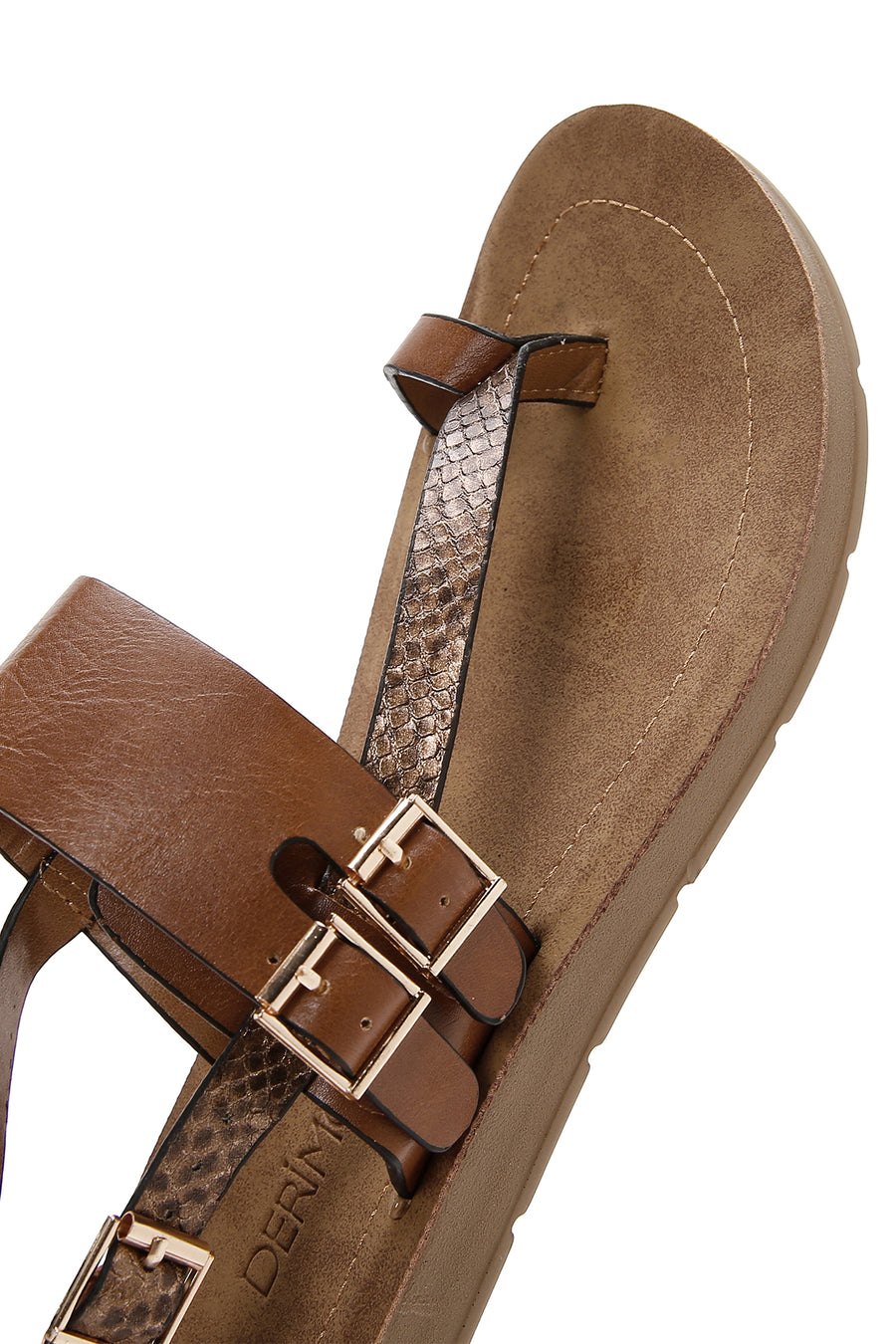 Women's Tan Back Strap Flip Flop Sandals