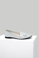 Gray Women's Leather Loafer | Derimod