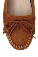 Suede Tan Women's Leather Loafer | Derimod