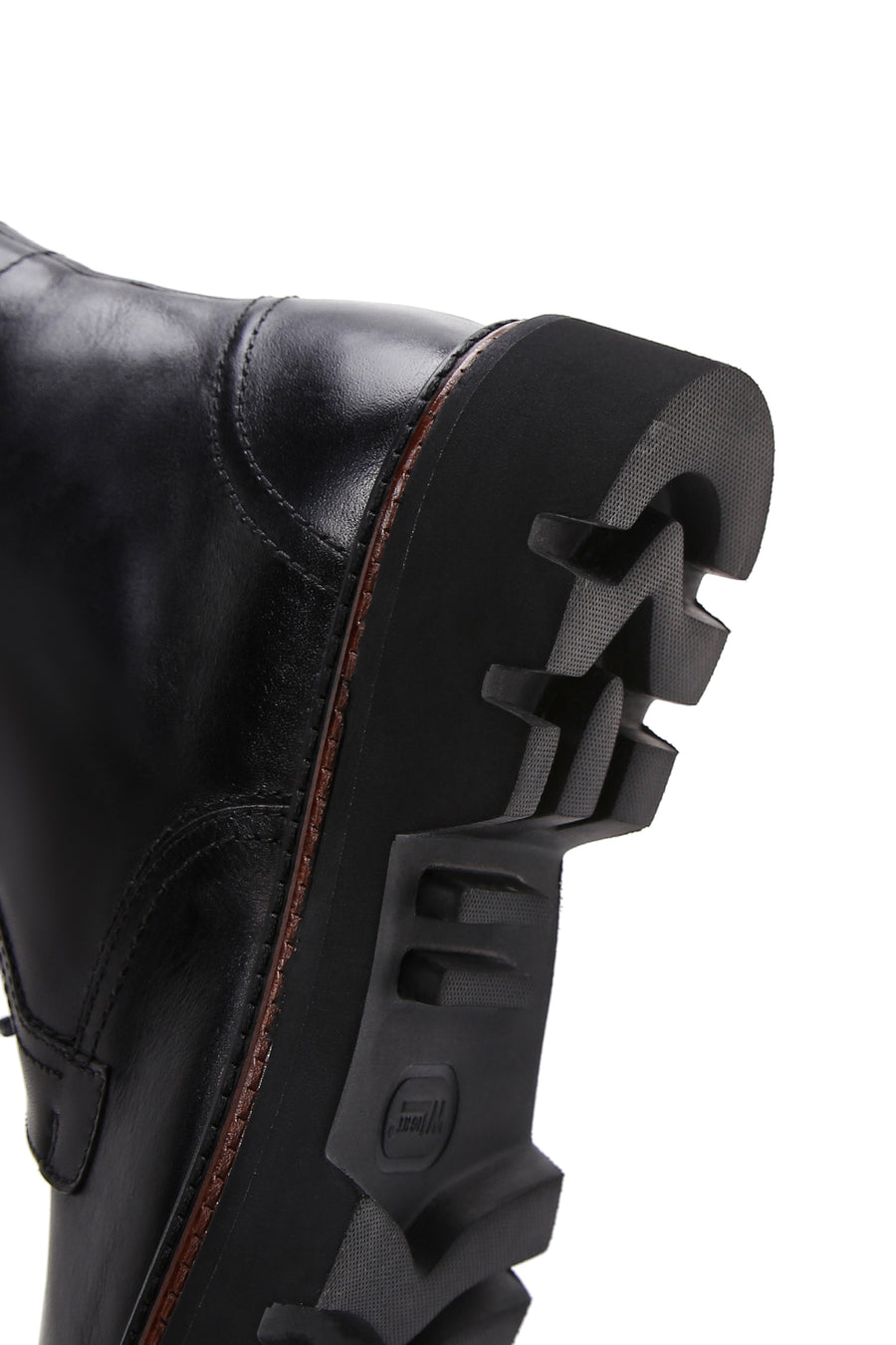 Men's Black Leather Zippered Casual Boots