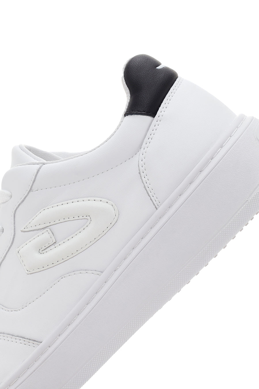 Alberto Guardiani Men's White New Era Thick Soled Leather Sneaker