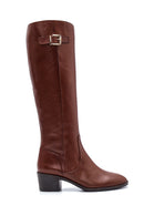 Women's Leather Heeled Boots | Derimod