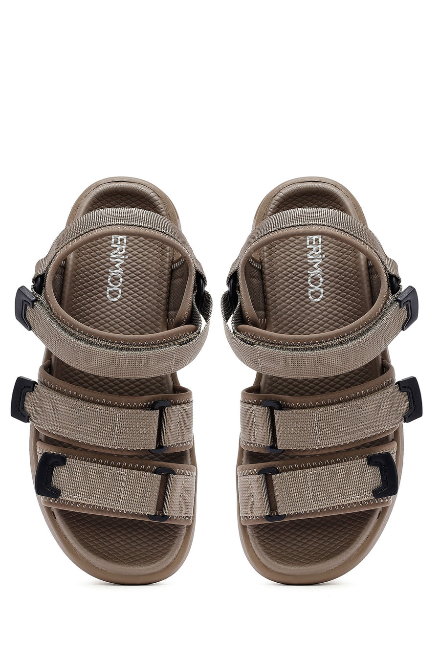 Men's Beige Fabric Sandals
