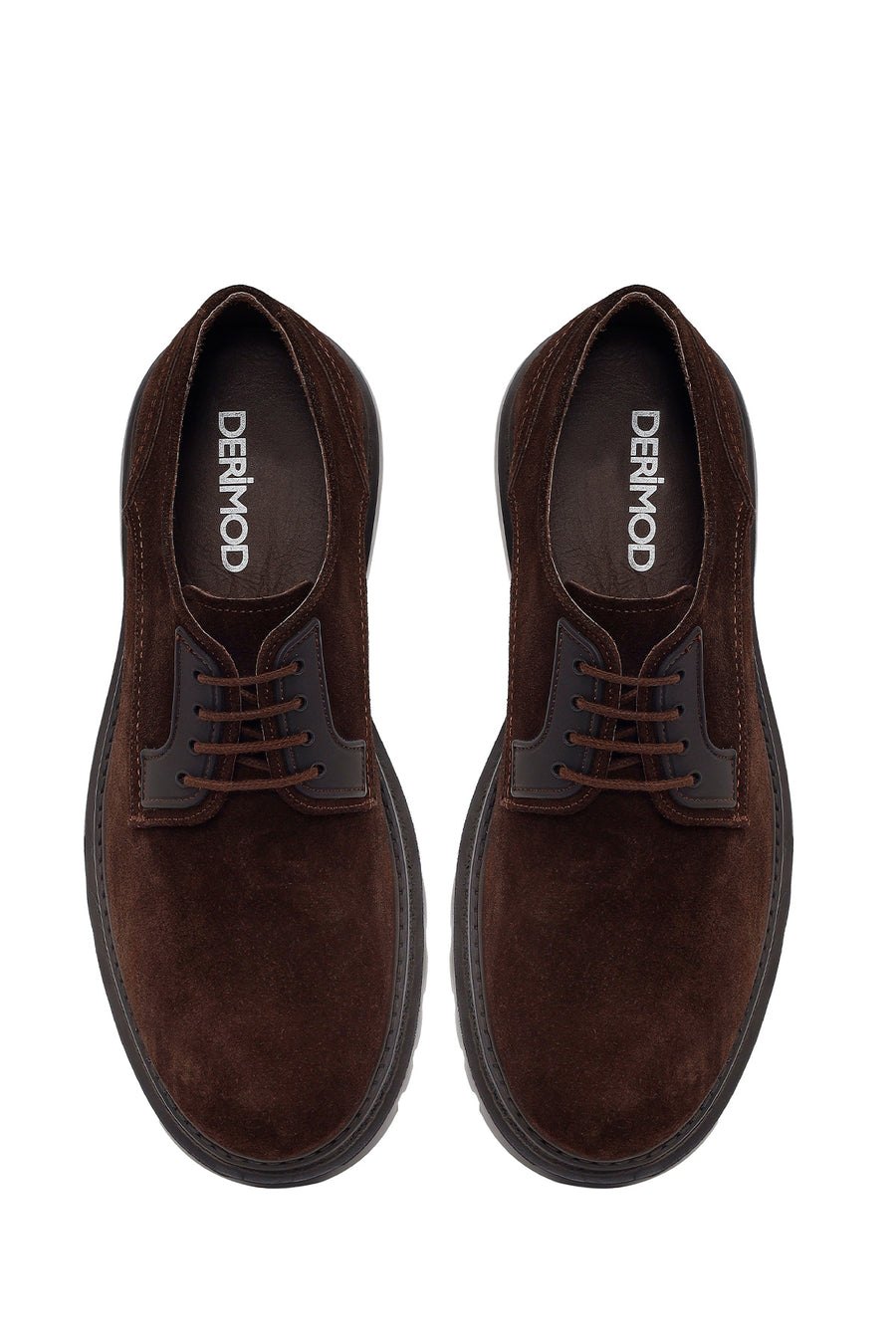 Male Brown Lace-up Suede Casual Shoes
