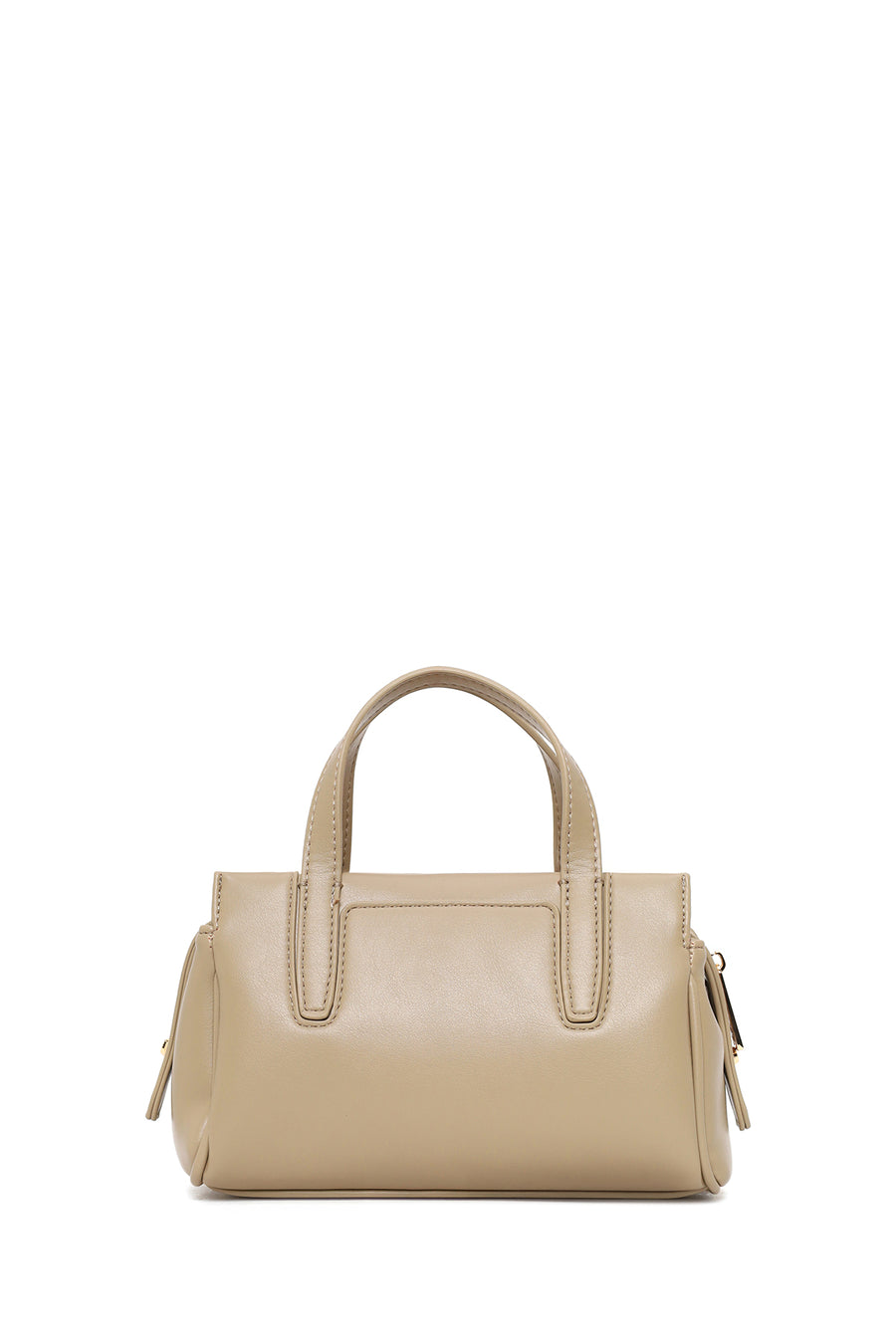 Woman Beige Long Strap Classic Shoulder Bag