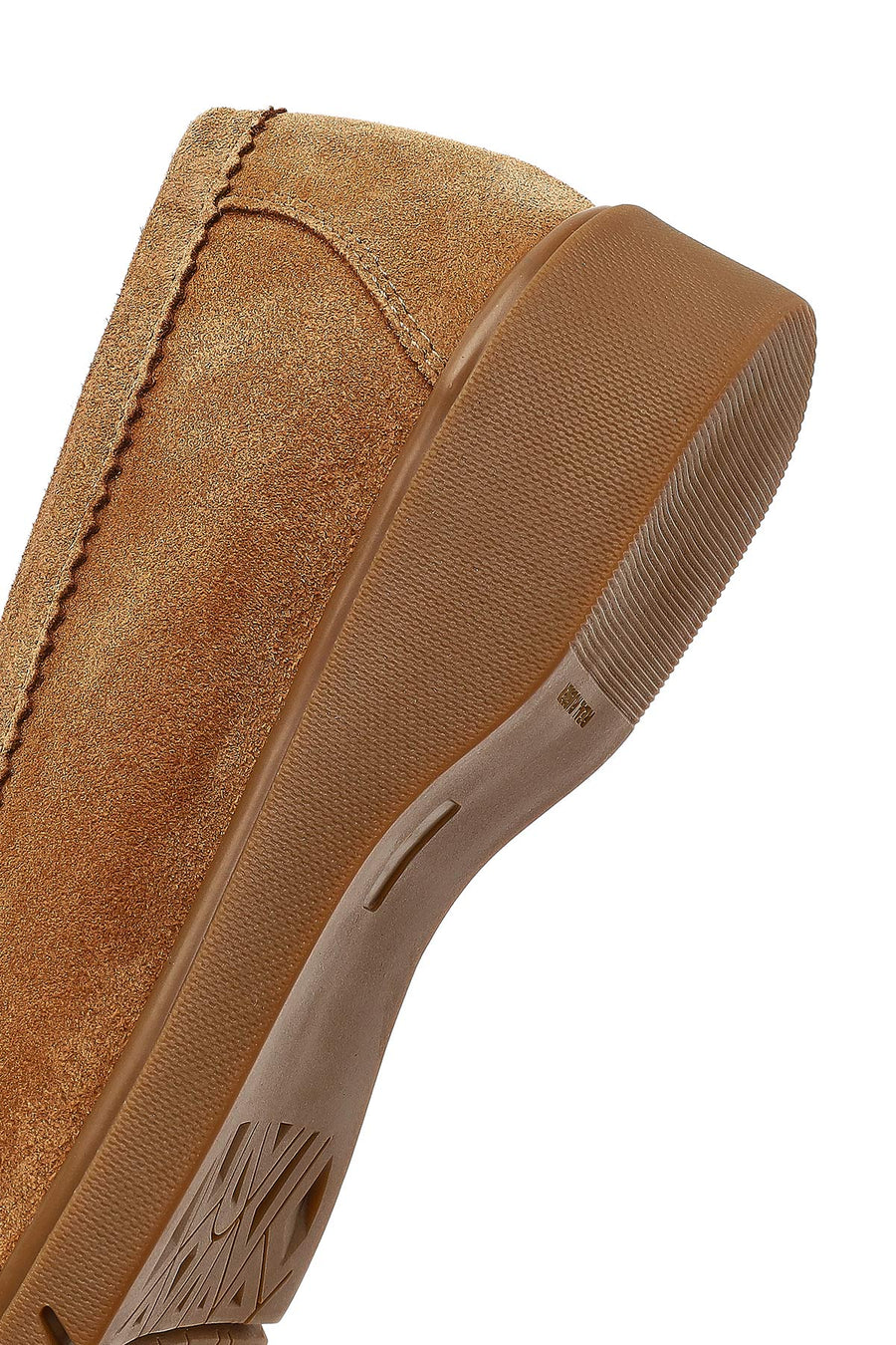 Women Tan Suede Leather Comfort Loafer