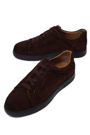 Erkek Kahverengi Bağcıklı Süet Deri Sneaker | Derimod