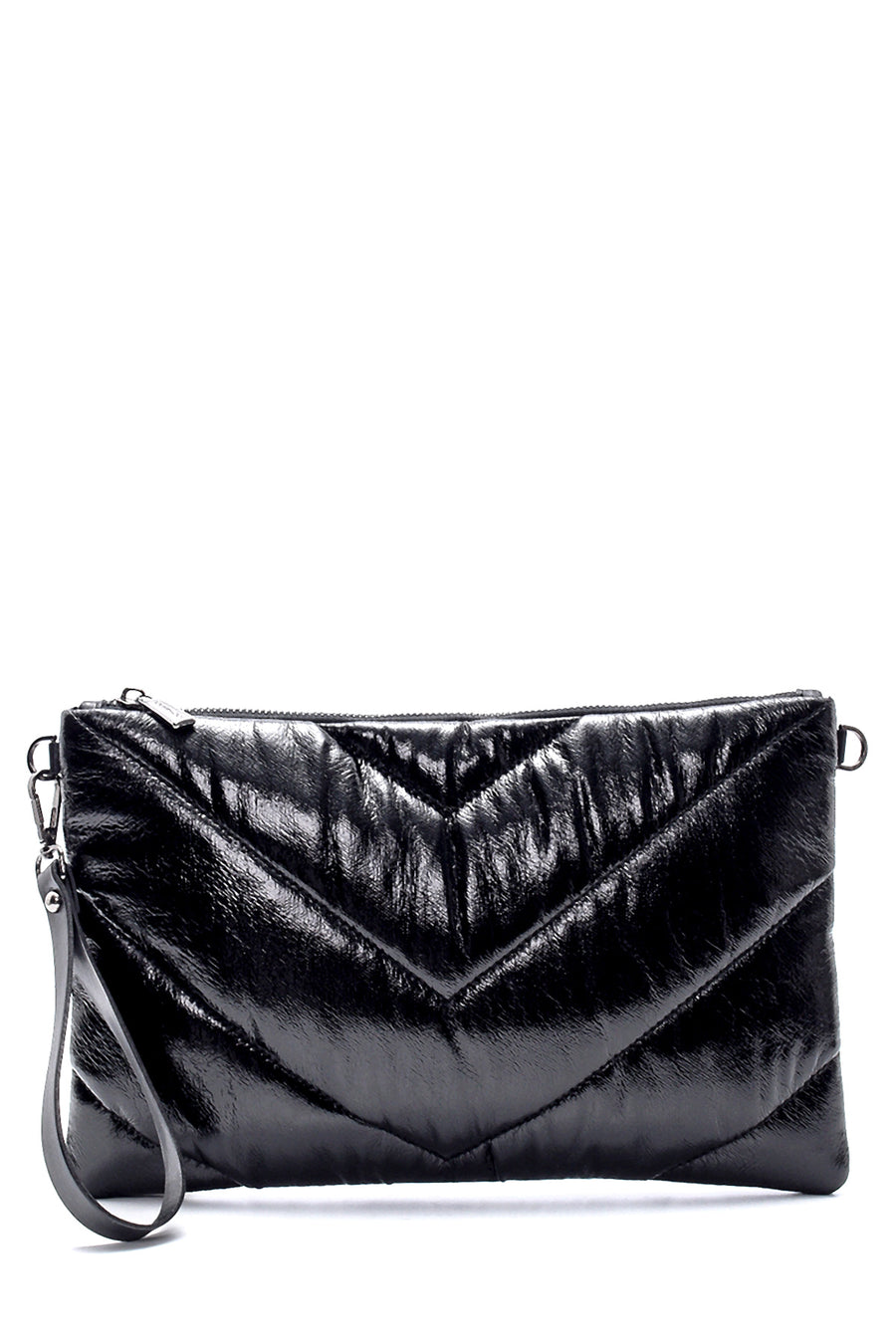 Women's Crinkled Patent Leather Portfolio 20WBD241523 | Derimod