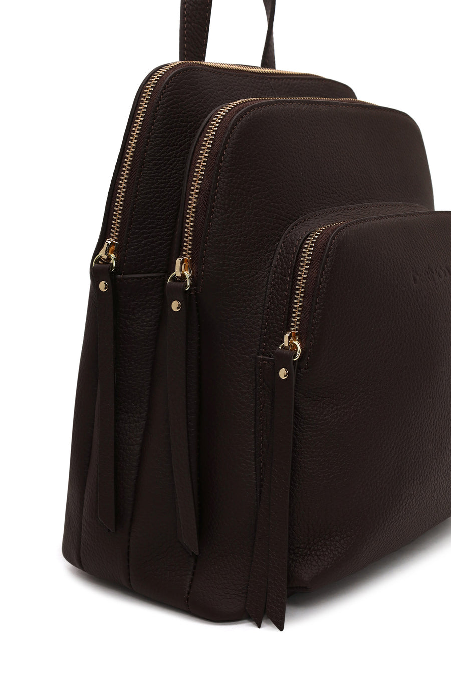 Woman Brown Leather Backpack